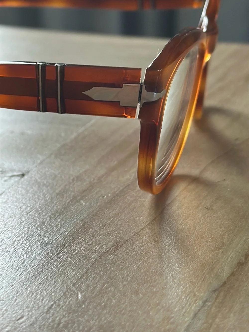 Persol Women's Amber Tortoiseshell Rectangle Glasses 3270-V 96 Terra di Siena